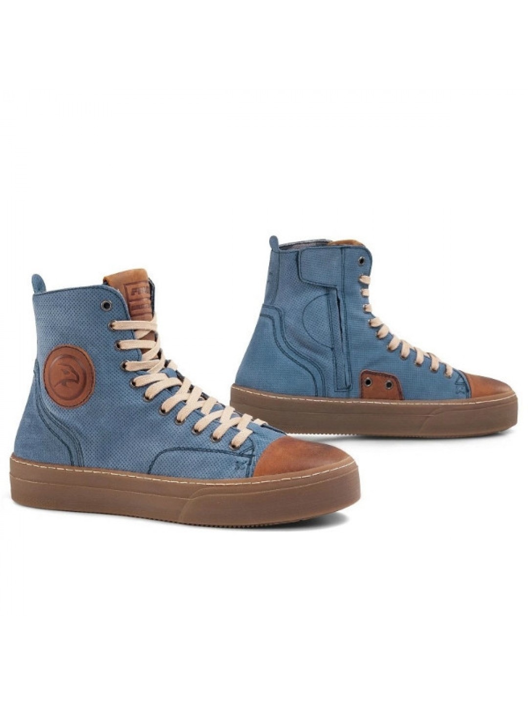 Ghete moto Falco Lennox blue
