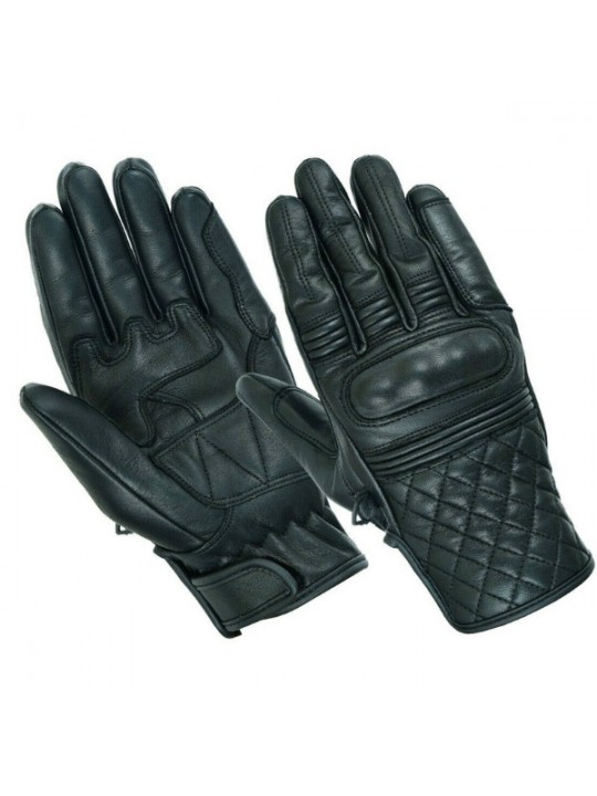 Manusi moto piele SM Racewear Rambler black