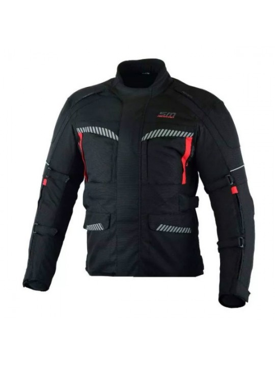 Geaca moto SM Racewear Highland black / red