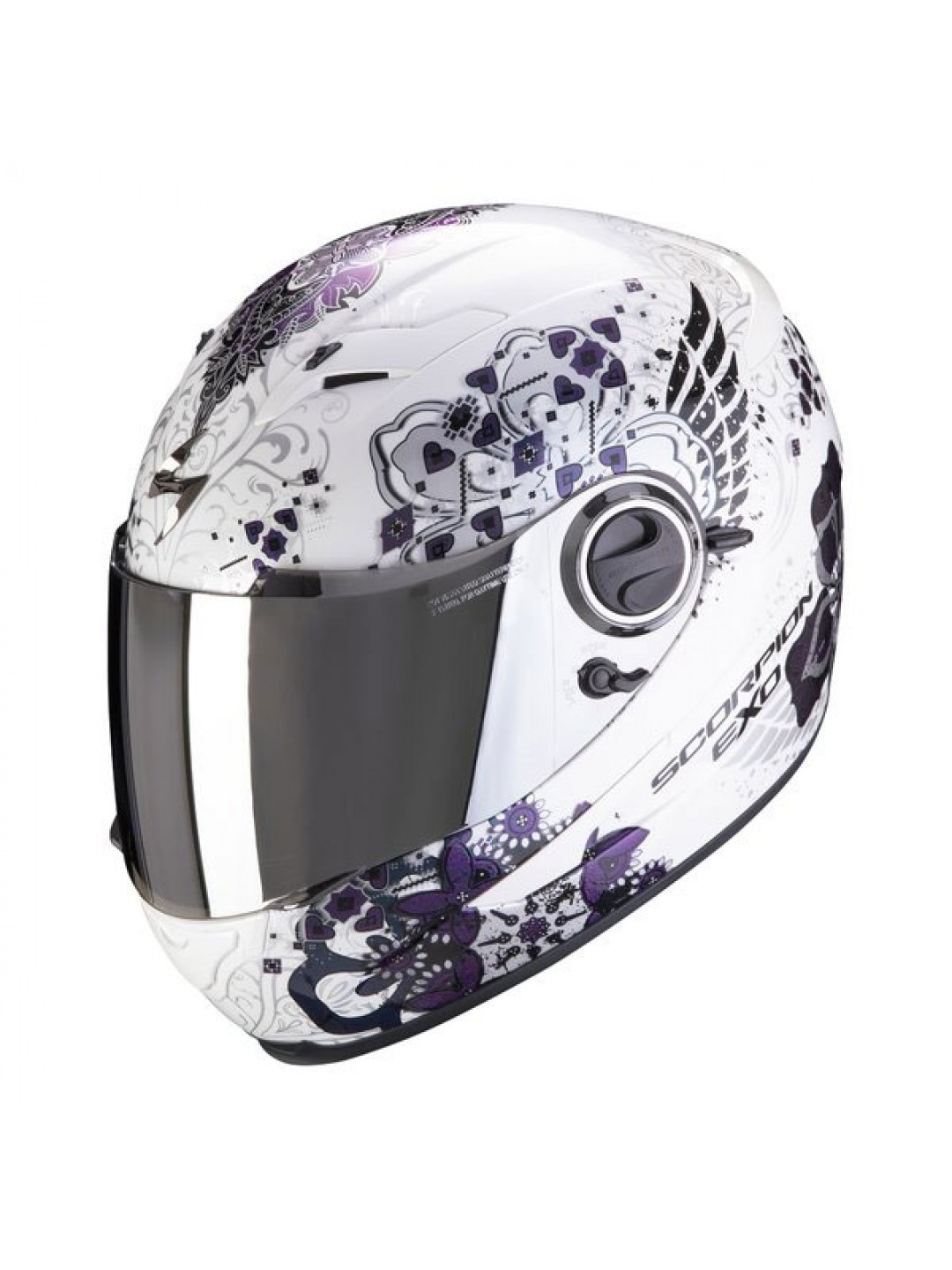 Casca moto integrala Scorpion Exo 490 Divina alb