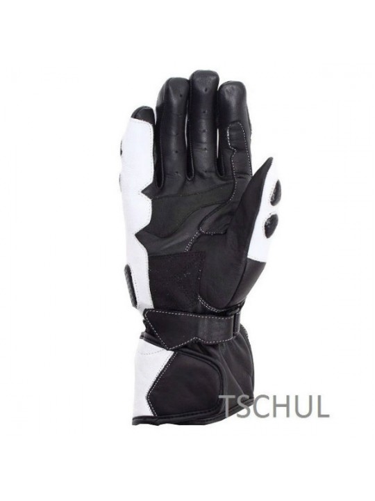 Manusi moto piele Tschul Carbon 212 long bw
