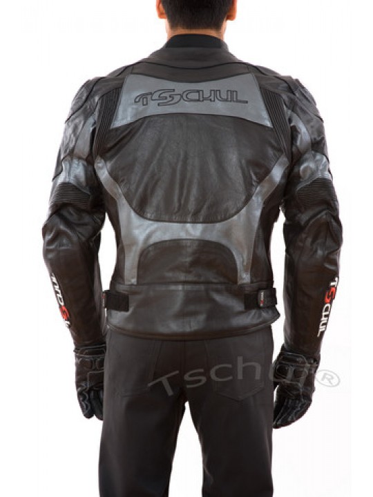 Geaca moto piele Tschul "Carbon" Silver Grey Geaca moto piele Tschul "Carbon" Silver Grey